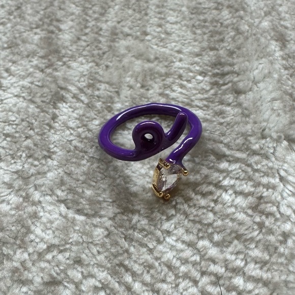 💜 Royal Purple Baby Vine Enamel Ring ✨ - Picture 13 of 14